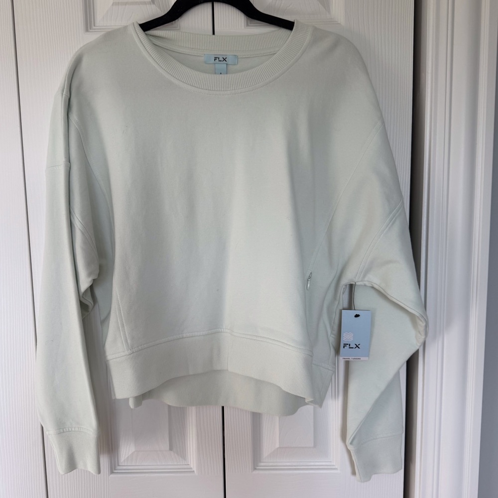 FLX Women's Crew Neck Sweatshirt in Light Mint
